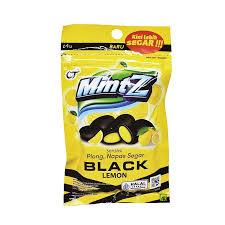[METTA] pekanbaru/MINTZ Permen Black Lemon 40g Memberi Rasa Segar Rasa Limau Tanpa Pewarna