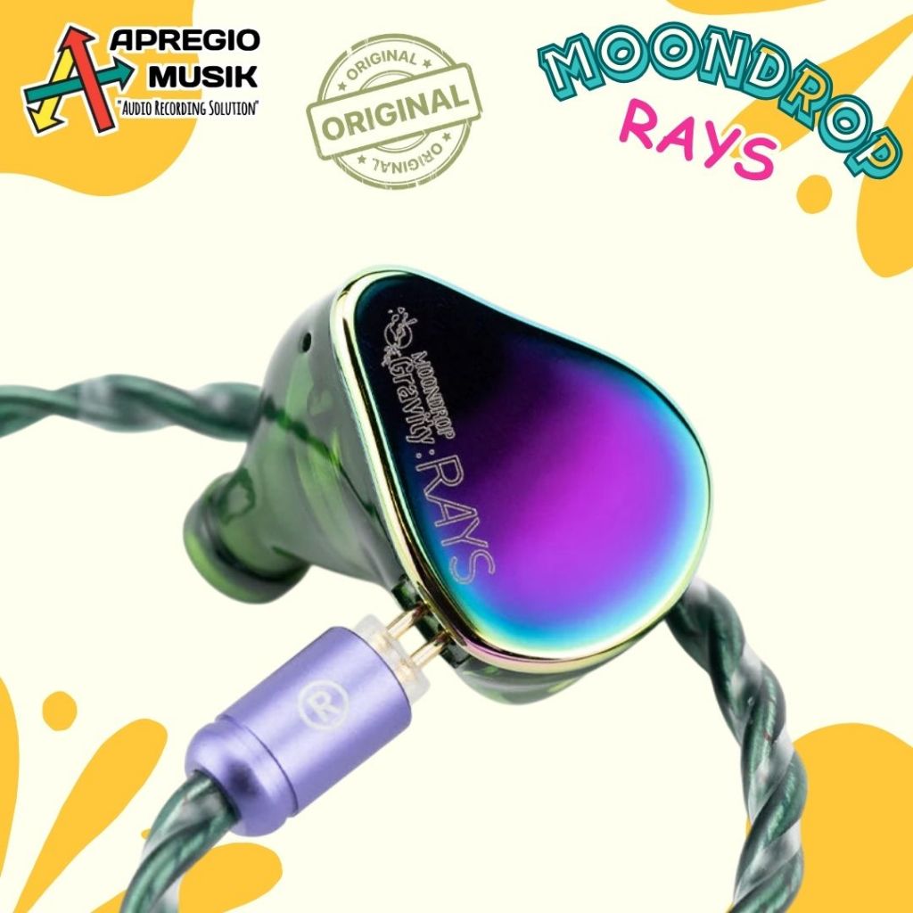 Moondrop GRAVITY RAYS Dynamic + Planar Driver IEM With Type C + ENC Mic upgrade dari moondrop MAY Ap