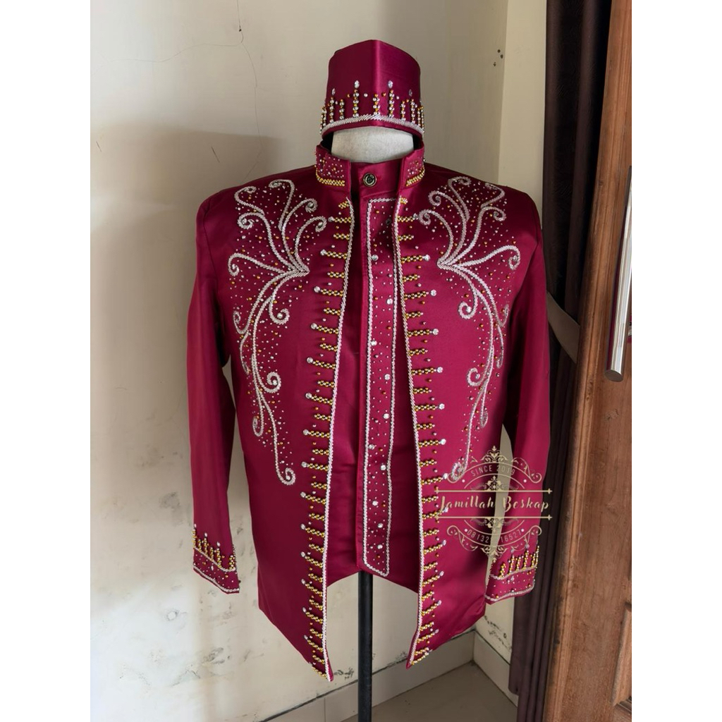 Beskap pengantin pria || beskap sunda || beskap maroon || beskap bridal || beskap resepsi sunda || b