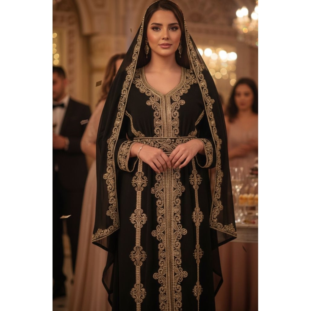 gamis abaya india cantik kekinian kaftam swarovsky mewah india tunik muslim idhul fitri pulang haji 
