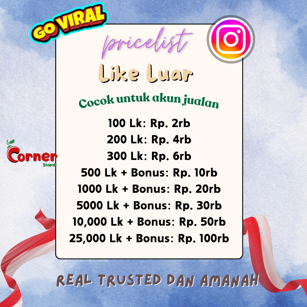 Like IG Bule, Permanen, Tanpa Password GARANSI SELAMANYA Untuk POSTINGAN FEEDS/REELS/IGTV