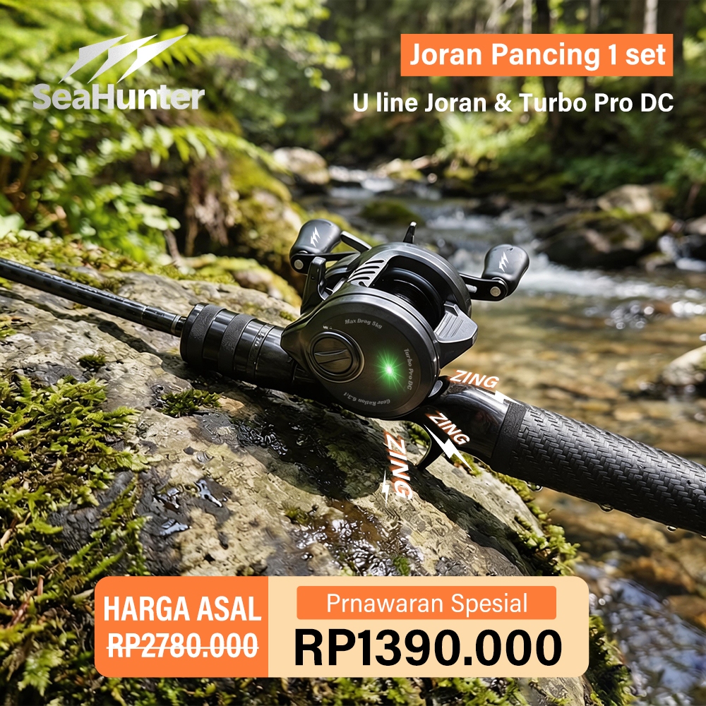 [OFFICIAL] SeaHunter U line Casting Joran Pancing  SET = Turbo Pro DC Baitcasting Reel Pancing Ratio