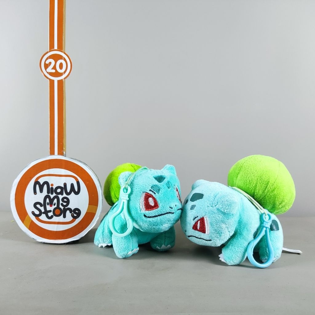 Ganci Gantungan Kunci Boneka Pokemon Bulbasaur Original Nintendo