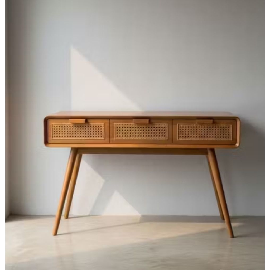 Meja konsul retro kayu jati Meja Belajar kayu jati