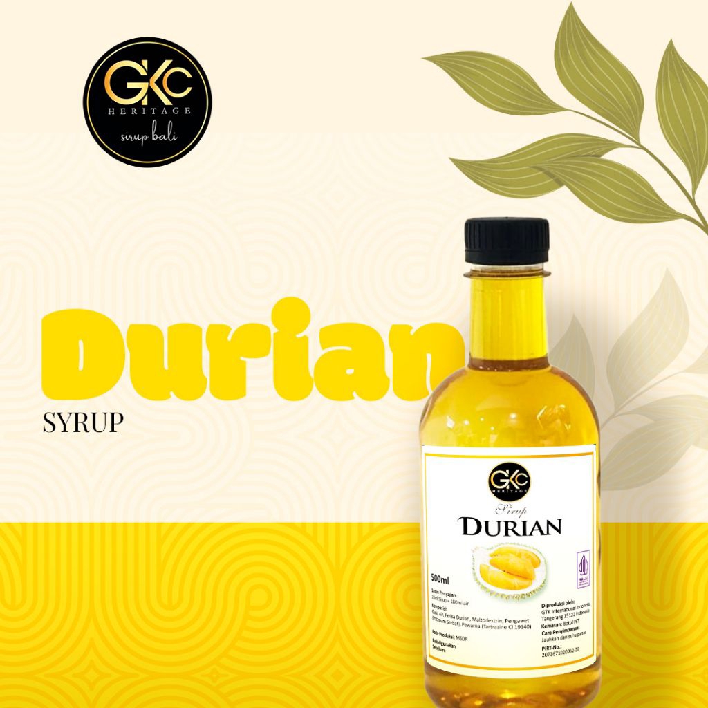 Sirup GKC Heritage Rasa Durian 500ml - Durian Syrup