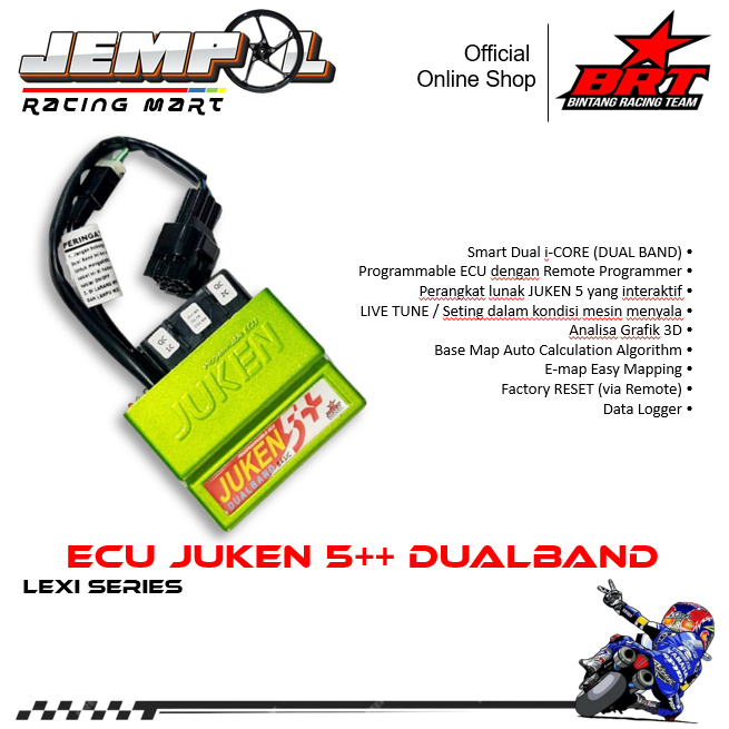 BRT ECU Juken 5++ Dualband Racing Turbo Lexi Lexi 125 Keyless + TBox Original