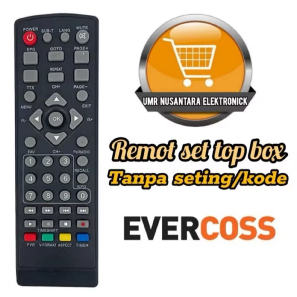 remot evercoss original tanpa setting STB