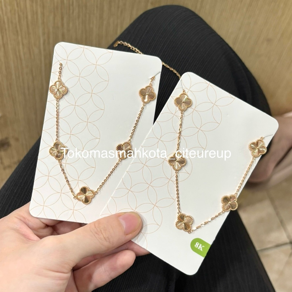 KALUNG CLOVER ALHAMBRA 8K EMAS ASLI