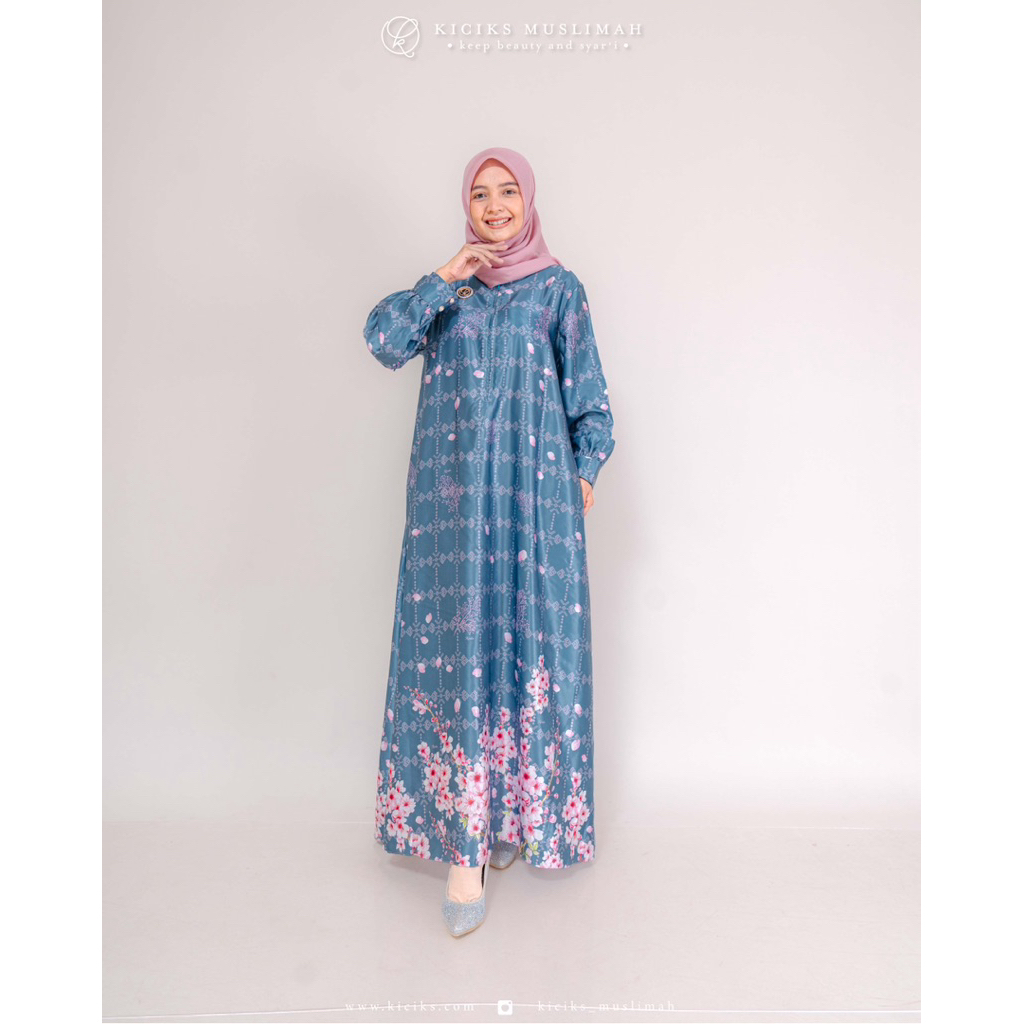 KICIKS MUSLIMAH - READY SAKURA DRESS CLASSIC TOSCA
