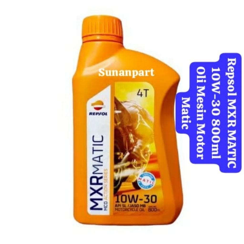 GROSIR REPSOL MXR MATIC SAE 10W-30 800ML Original OLI MESIN MOTOR MATIC