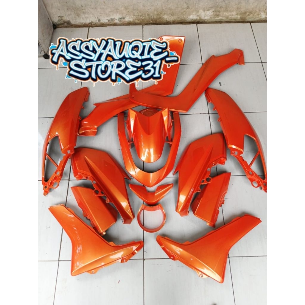 Full Set Bodi Body Halus Nmax Old/lama Tahun 2015 2016 2017 2018 2019 Custom Warna Oren Sankis