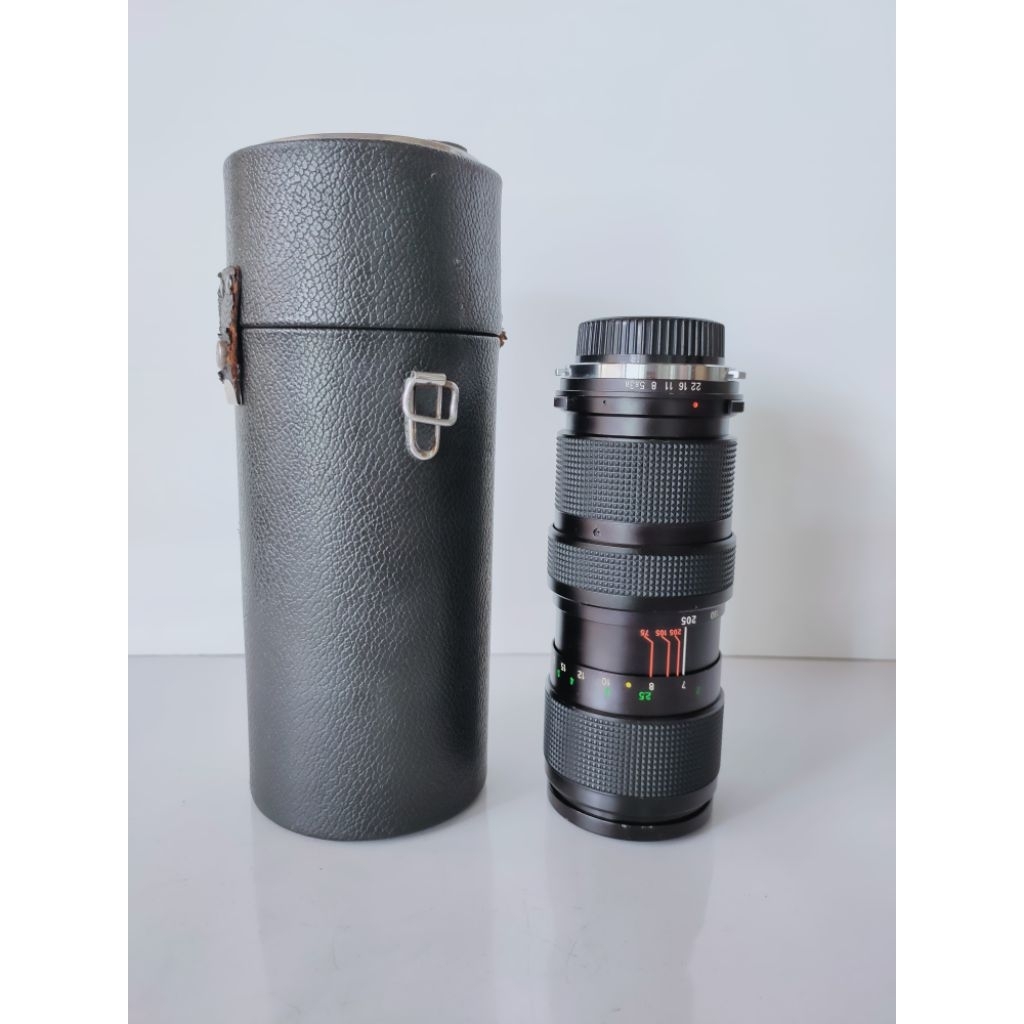 Lensa kamera analog SLR vintage vivitar 75-205mm 1:3.8 Olympus OM mount made in japan classic lens c