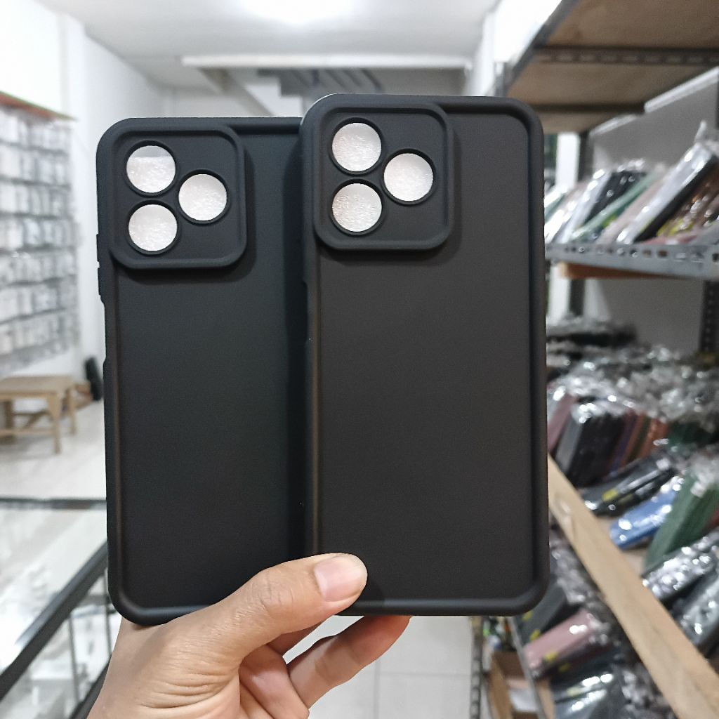 SOFTCASE MATTE ROSE BOLD HITAM REALME C51 C53 / REALME NOTE 50 50X