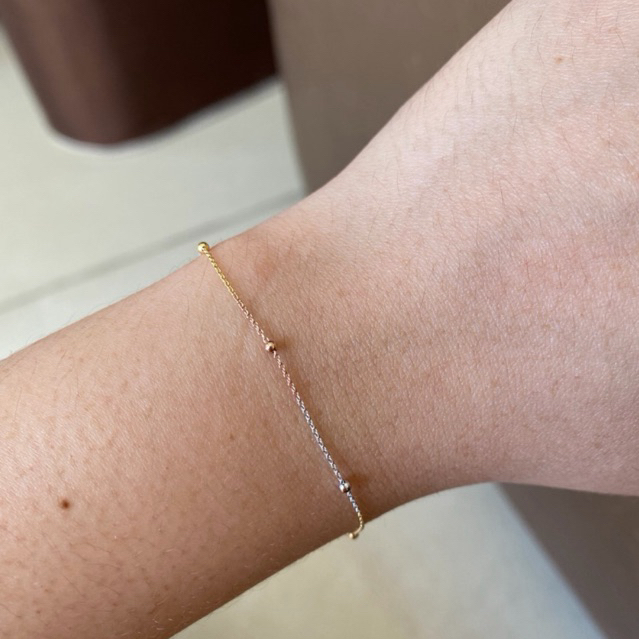 Gelang JEDAR TIGA WARNA TRICOLOR emas asli kadar 375 8K