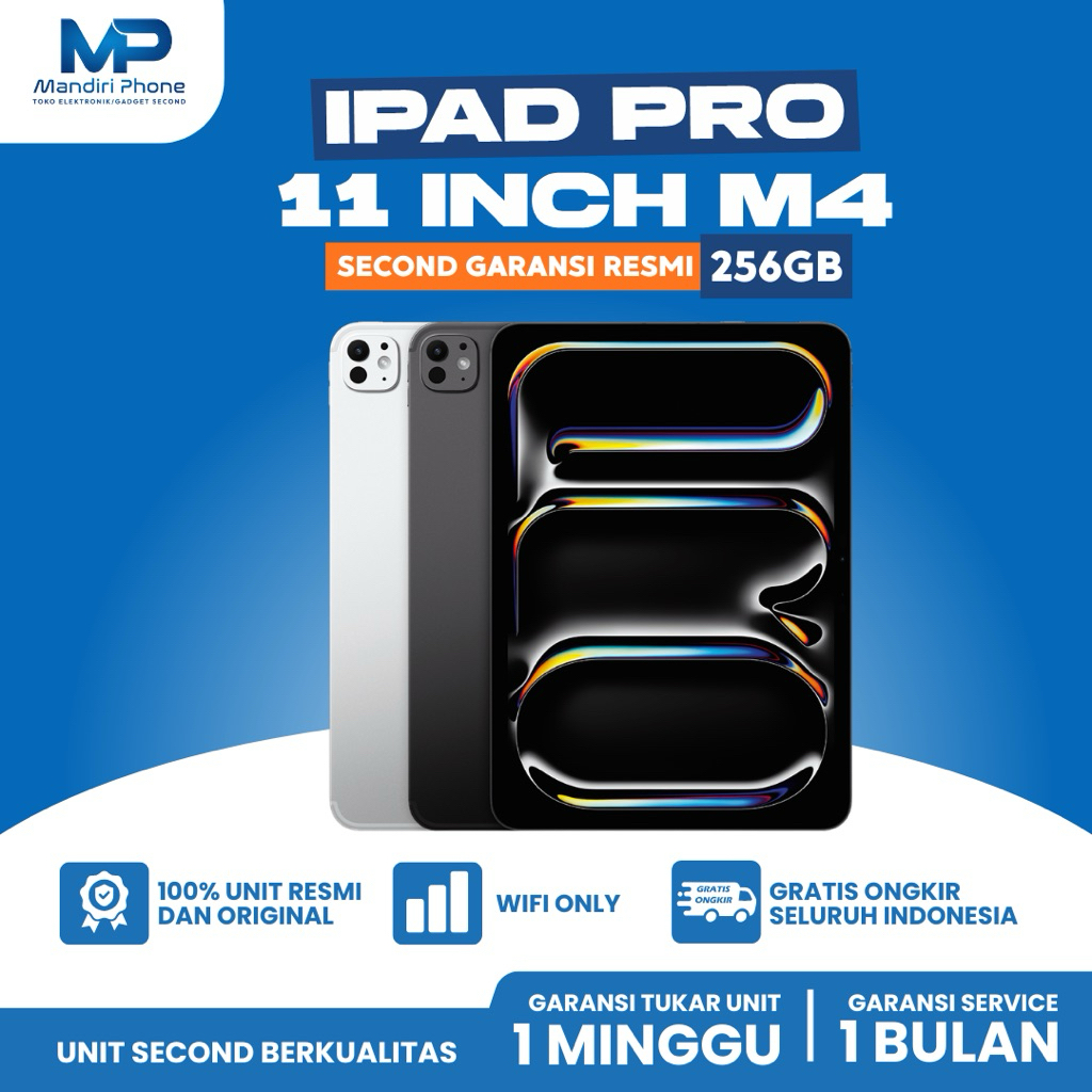 IPAD PRO 11 inch (M4) 256GB SILVER GARANSI RESMI IBOX