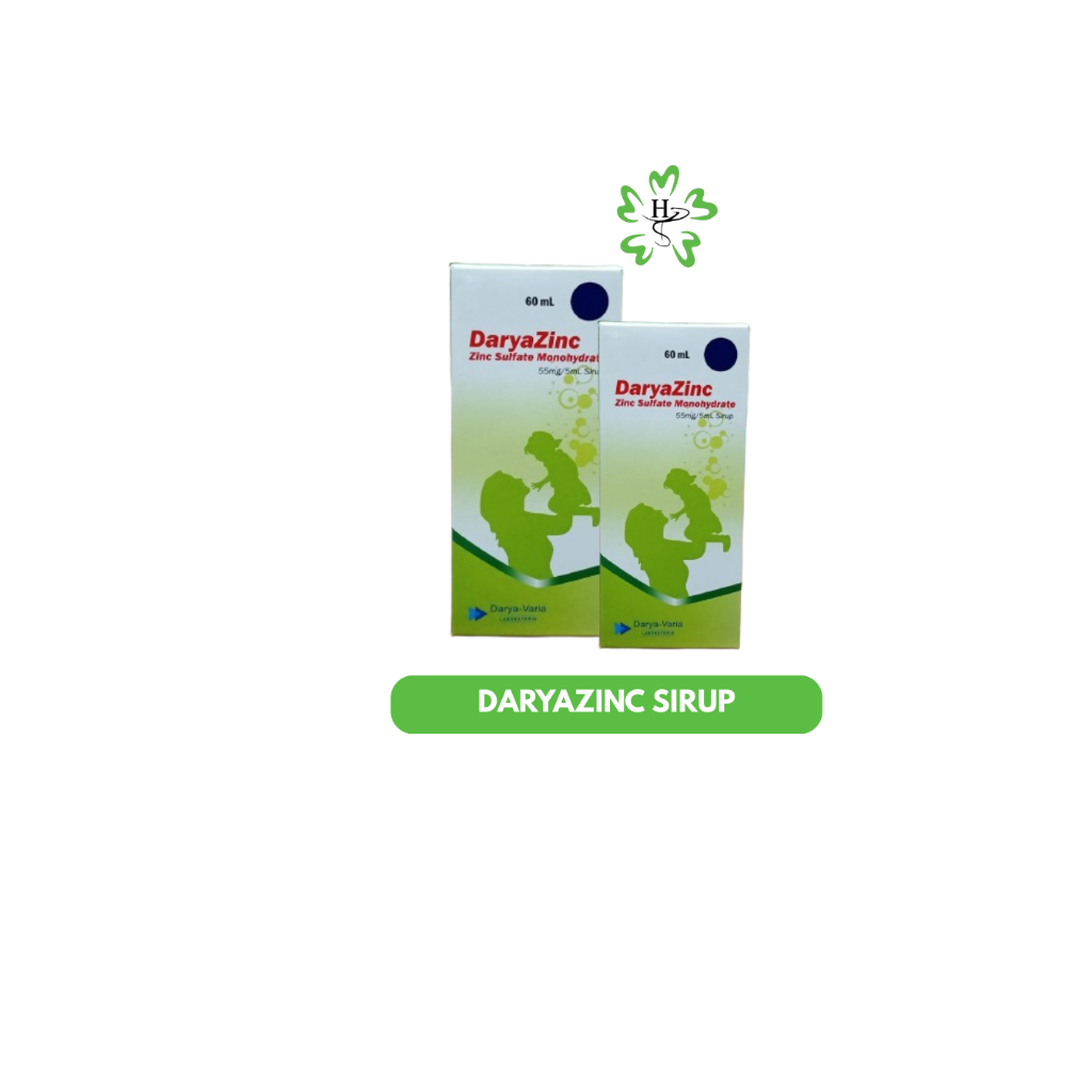 Syrup Daryazinc 60ml - Rehidrasi Anak, Zinc Sulfate,
