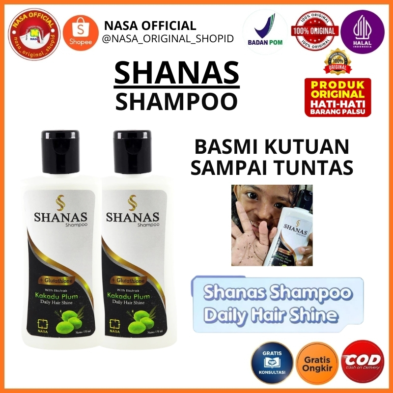 Shanas Shampoo NASA 170ML - Sampo Penguat Rambut Anti Ketombe & Kutu