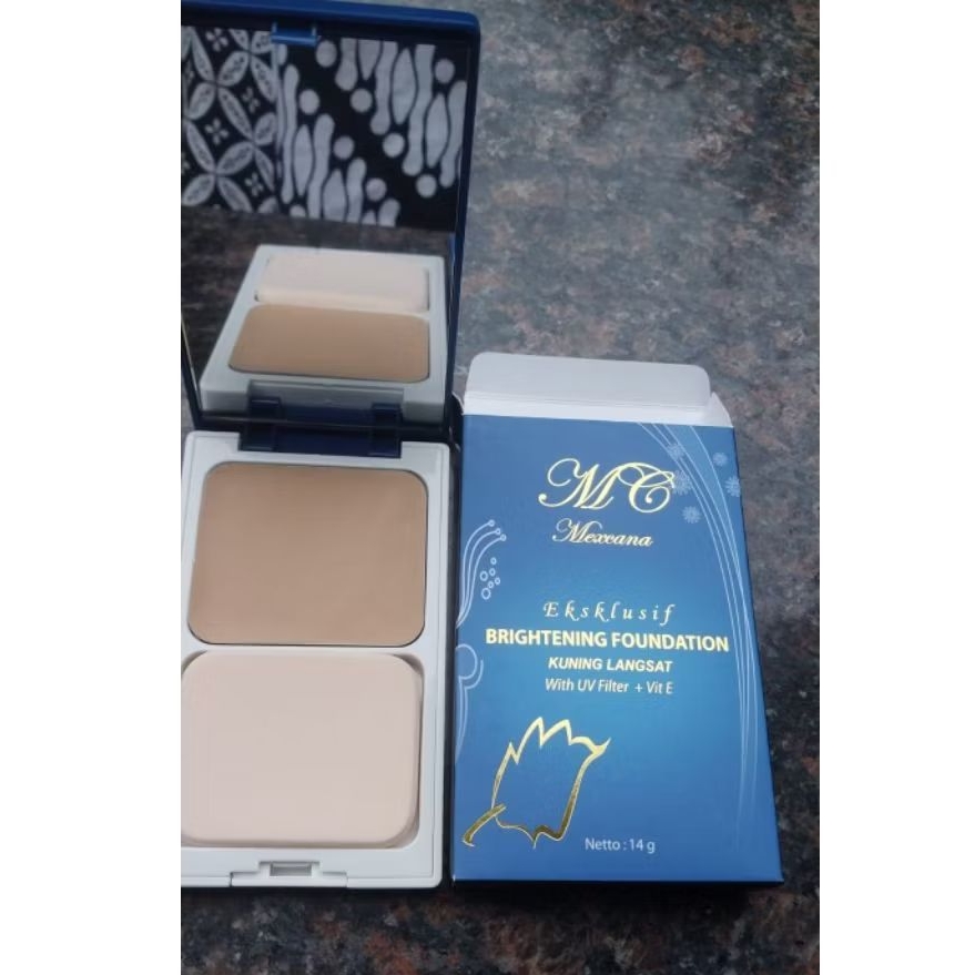MEXCANA Brightening Foundation || Alas bedak || Kuning langsat