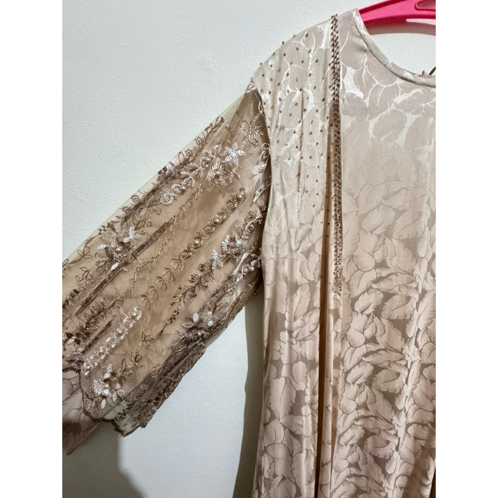 [PRELOVED] BAJU LEBARAN DRESS TWO PIECE GOLD PAYET