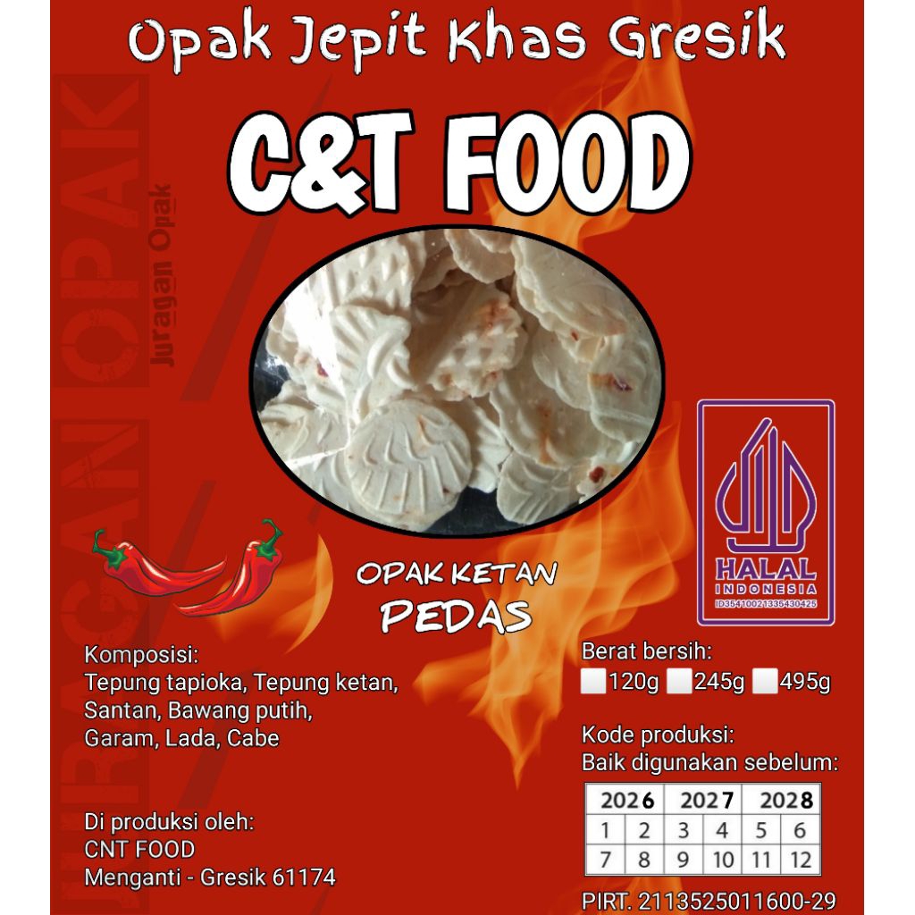 Saelaris_ Opak Jepit Pedas Khas Giri Gresik Opak Ketan Opak Gurih Opak Koin Opak Mini Opak Gapit