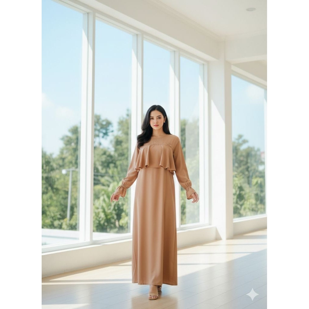 Gamis / Dress Coklat Mayoutfit