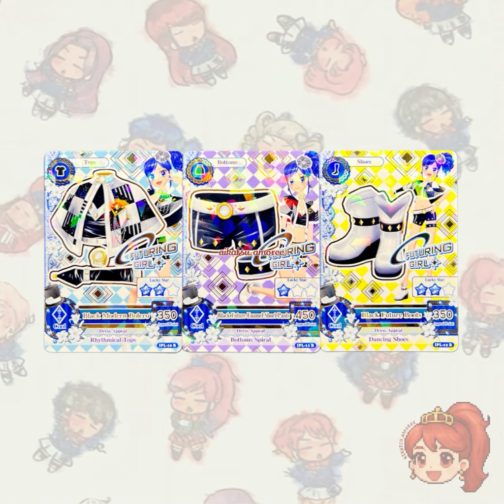 Aikatsu IPL BETA Ver Card Futuring Girl Black Modern Future set Aoi Kiriya