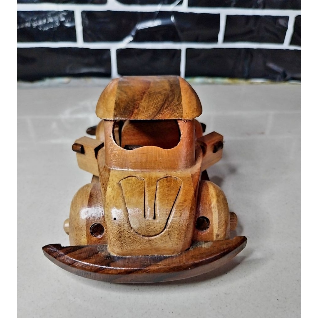 Miniatur mobil kayu/pajangan mobil kayu/mobilan kayu