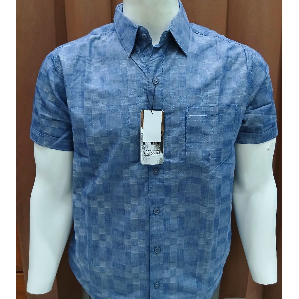KEMEJA CRESSIDA LENGAN PENDEK SLIM FITT ORIGINAL
