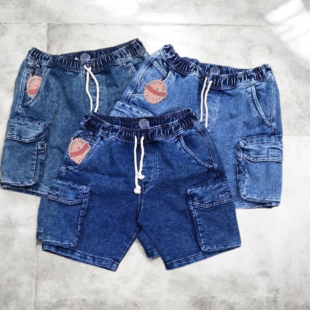 CELANA PENDEK CARGO JEANS PREMIUM || MONCAYO ORIGINAL || CARGO JEANS DEWASA