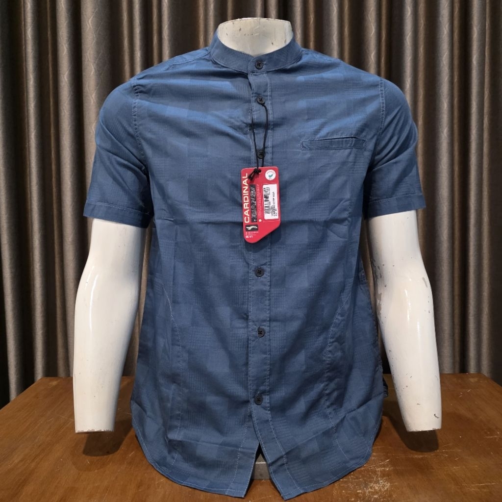 kemko cardinal jeans  kemeja koko pria lengan panjang cardinal original slimfit