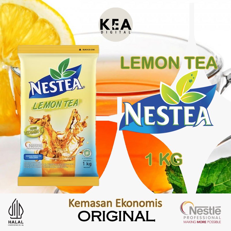 Nestea Lemon Tea Kemasan Ekonomis 1 Kg Teh Bubuk  Rasa Lemon