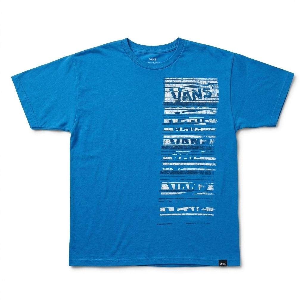 Kaos Vans Original Blue Graphic T-Shirt - Size L