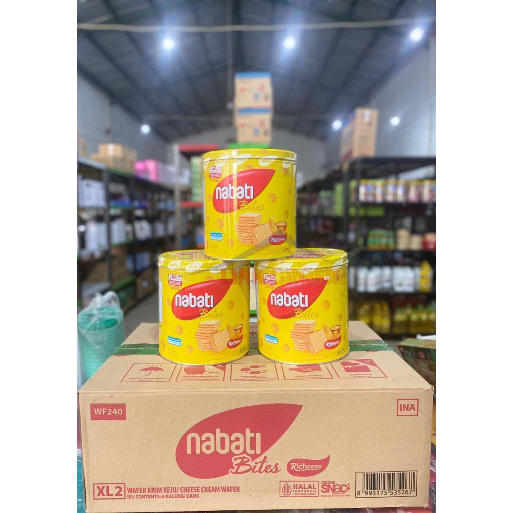 Nabati Wafer Keju Kaleng 1 karton isi 6 kaleng