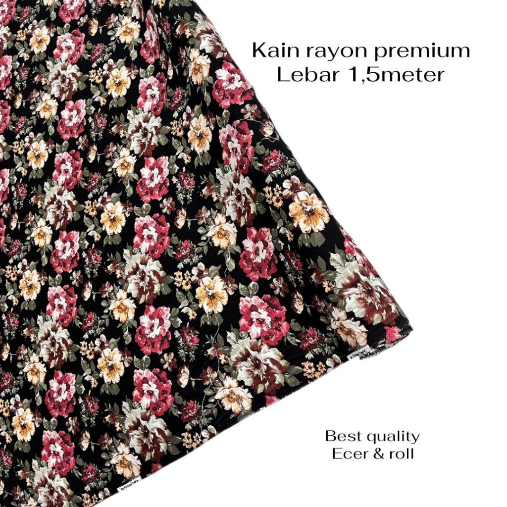 ( 0.5" Meter ) _Kain Katun Rayon Viscose Premium/Kain Rayon Premium/Kain Katun Rayon viscose Premium