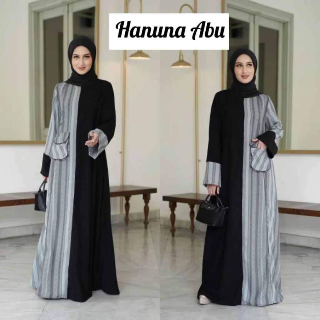 Abaya Hanuna Abu - Gamis Dress Abaya Premium