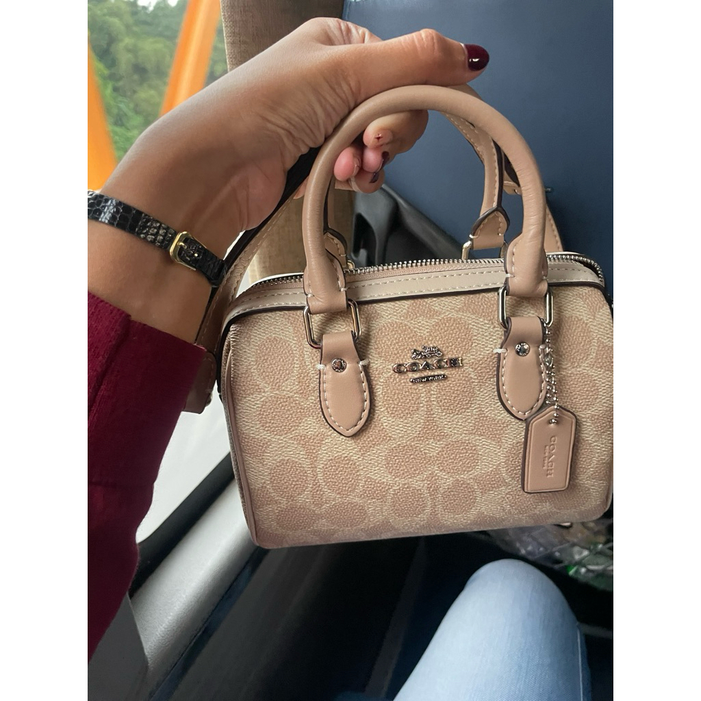 coach mini rowan signature