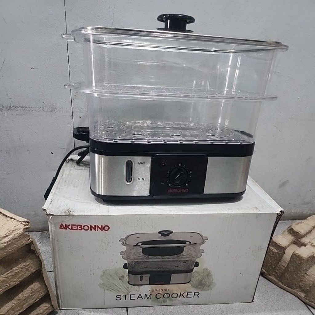 steam cooker kukusan listrik susun 3 akebonno 10107
