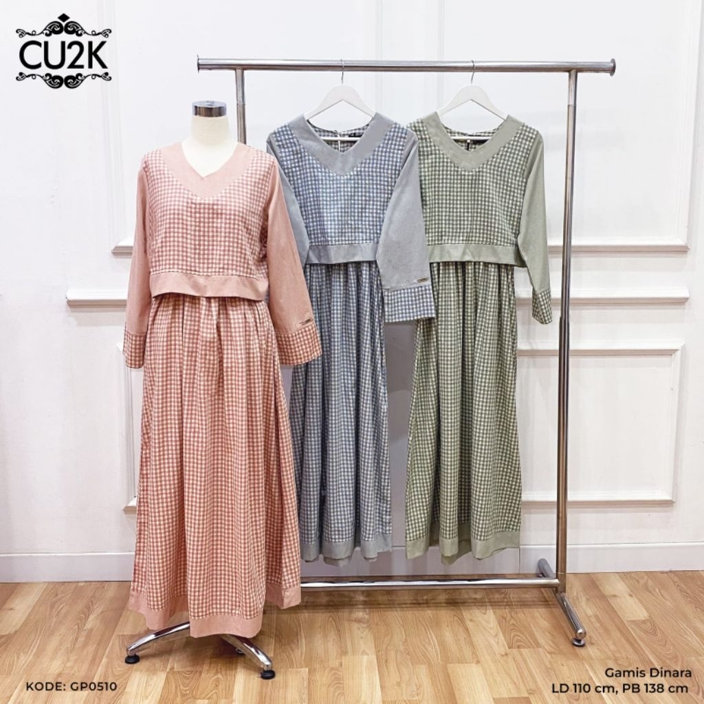 CU2K GAMIS DINARA | GAMIS CU2K | MIDI CU2K | KATUN HARUKA | GAMIS LEBARAN