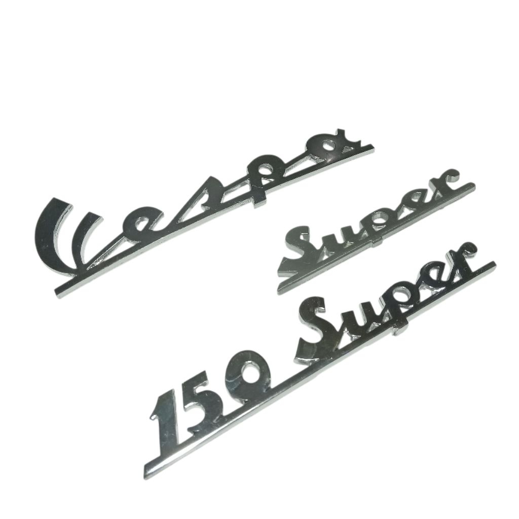 Emblem Depan set Belakang Original NOS Vespa super 66 - super 73
