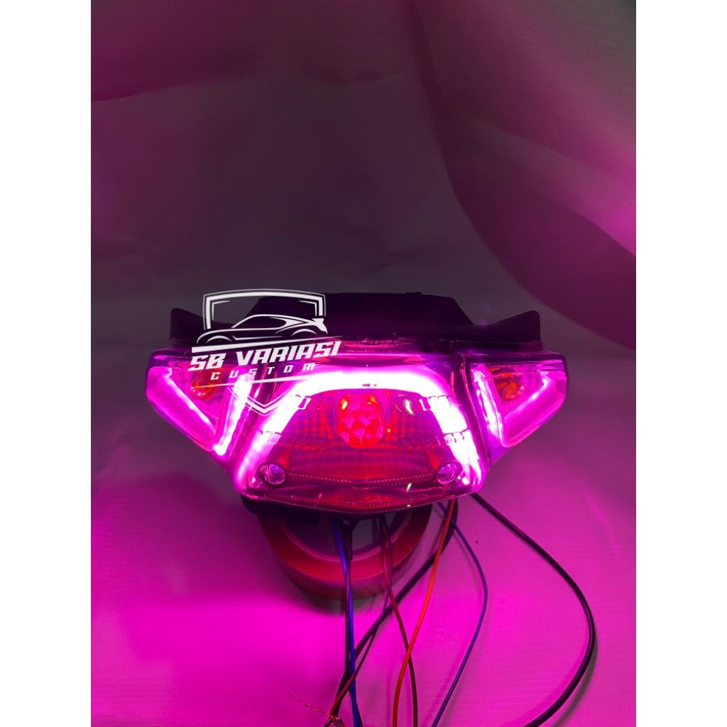 LAMPU STOP BEAT KARBU CUSTOM ALIS DRL ALIS RUNING BRMEAT KARBU