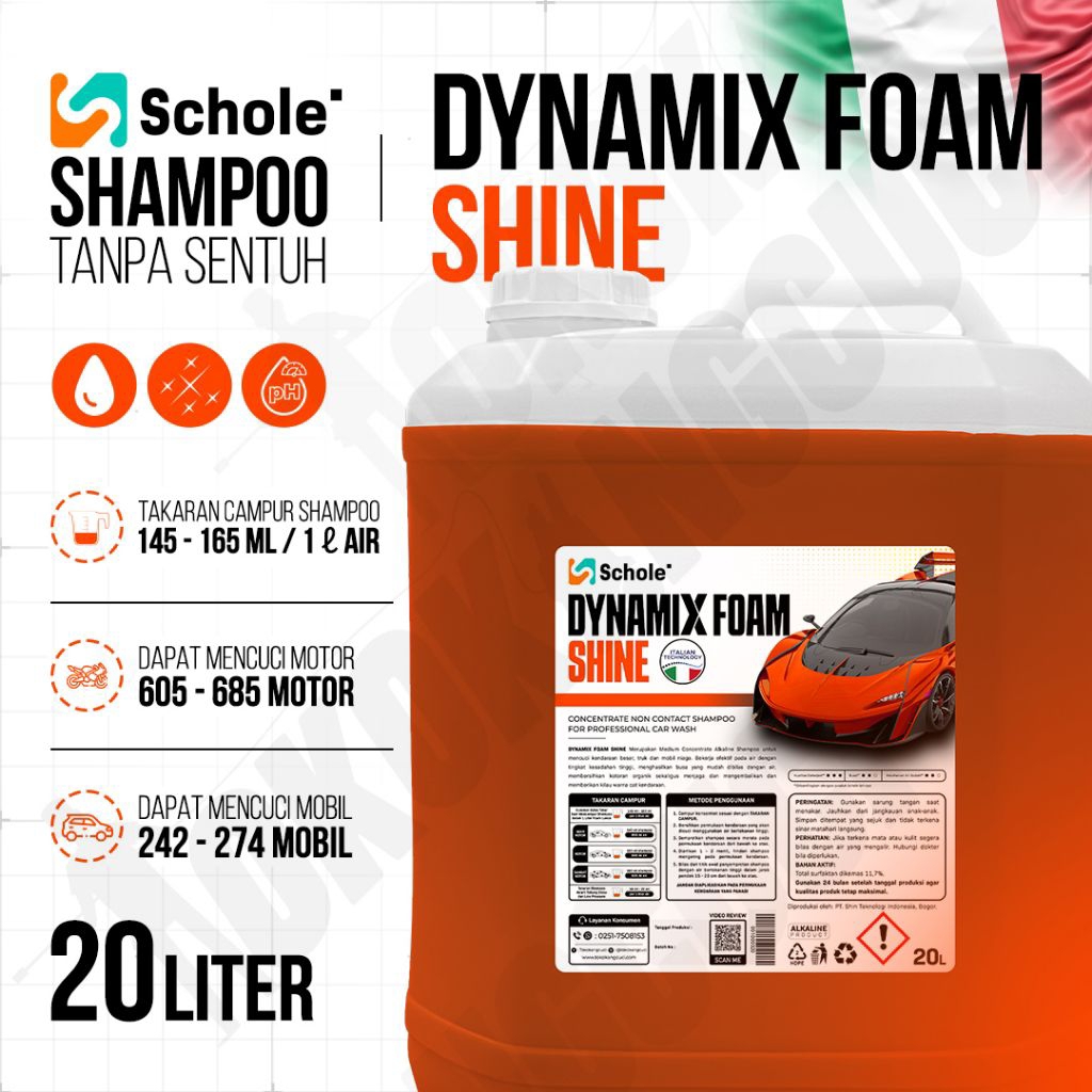Schole Dynamix Foam Shine 20 Liter - Touchless Shampo