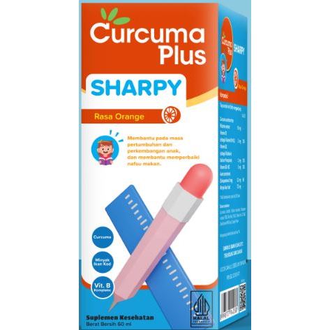 CURCUMA PLUS Sharpy Jeruk Sirup 60ml Menambah Nafsu Makan Anak Dewasa