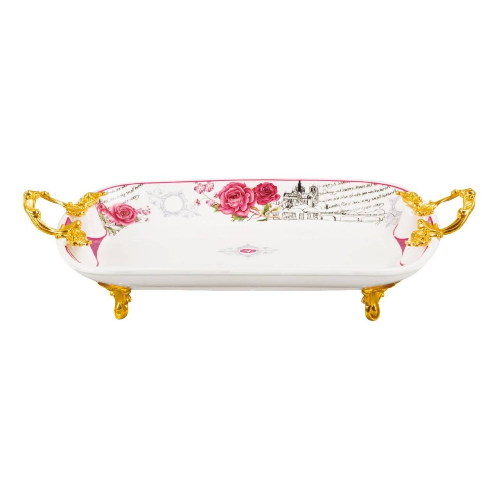 PIRING KUE KERAMIK VICENZA PC-141 MOTIF ETERNITY / PIRING BUAH / PIRING CAMILAN / PIRING SAJI PERSEG