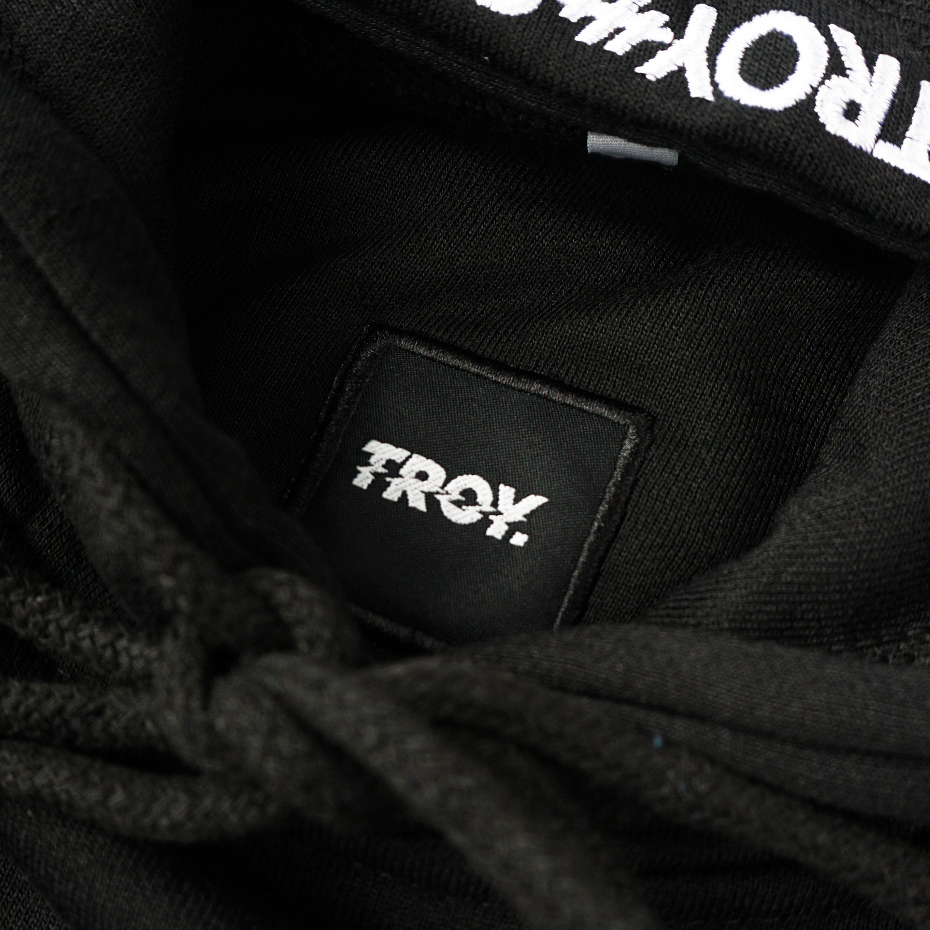 Troy Company Hoodie Black Doodle - Hoodie Pria Hitam KHD 2180