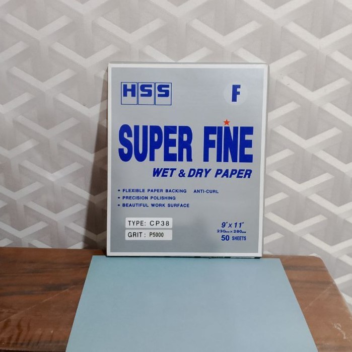 (Min 3) Amplas Lembaran HSS 2500 5000 Kertas Untuk Batu Akik Paling Halus