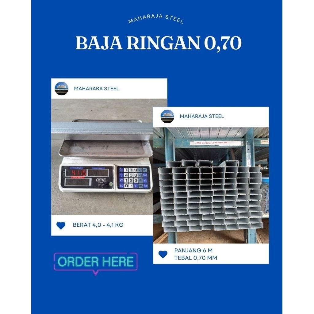 BAJA RINGAN CANAL C75 TEBAL 0,70 MM