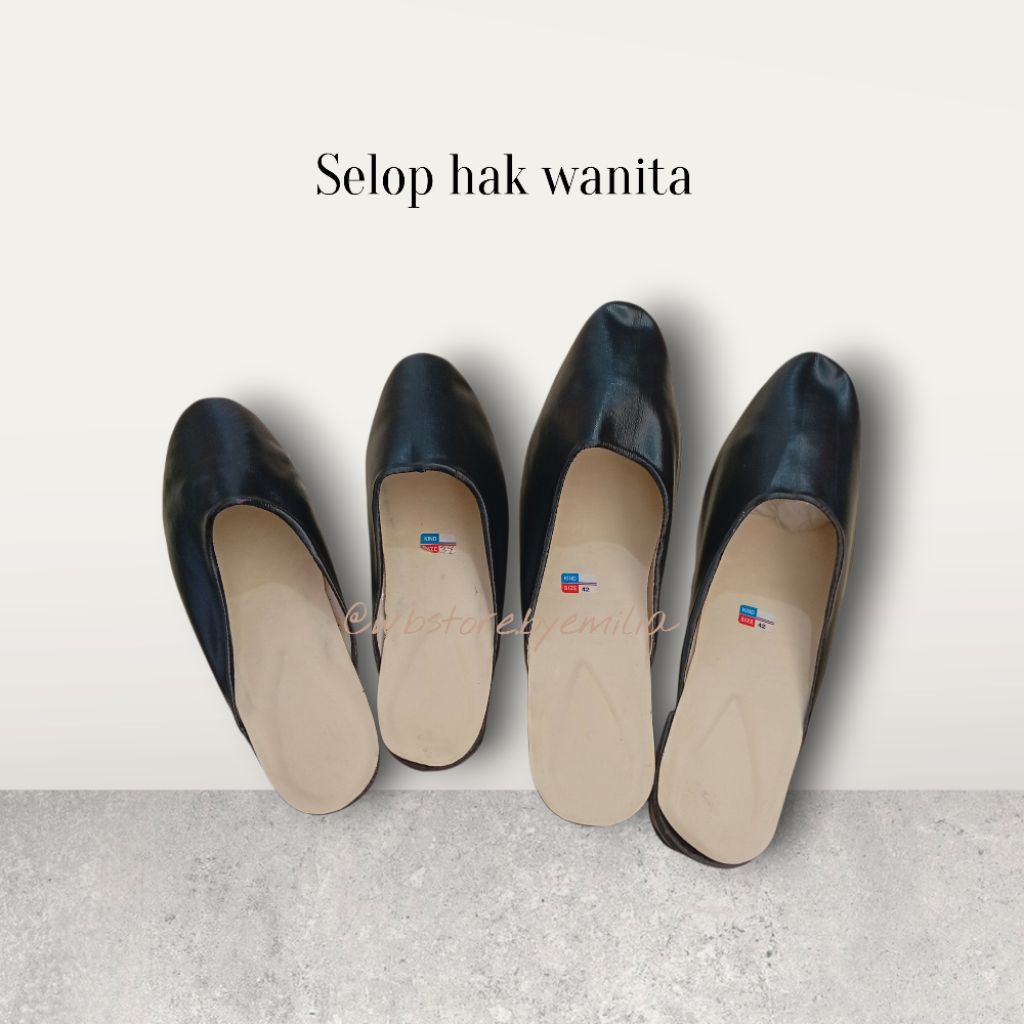 sandal selop hak wanita