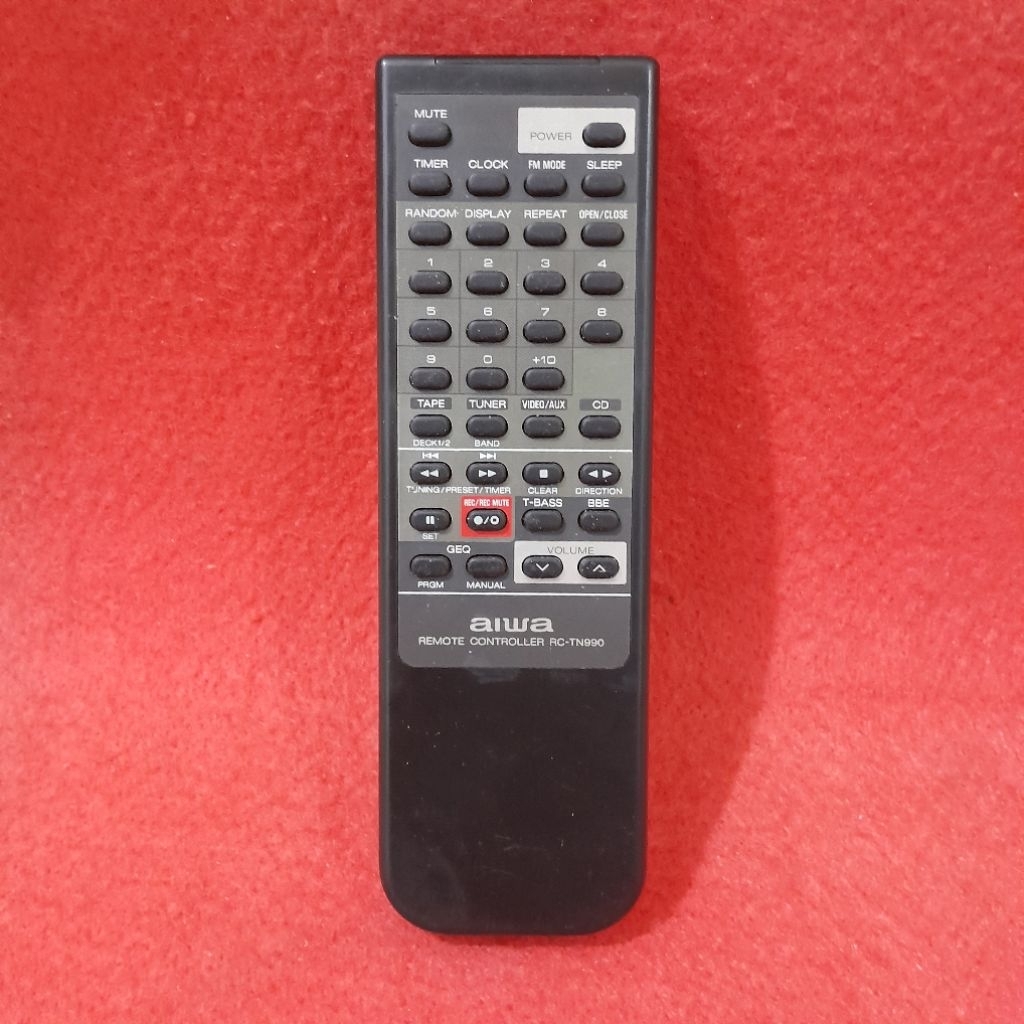 Remote Remot Tape Compo AIWA Original Asli . RC - TN990 .