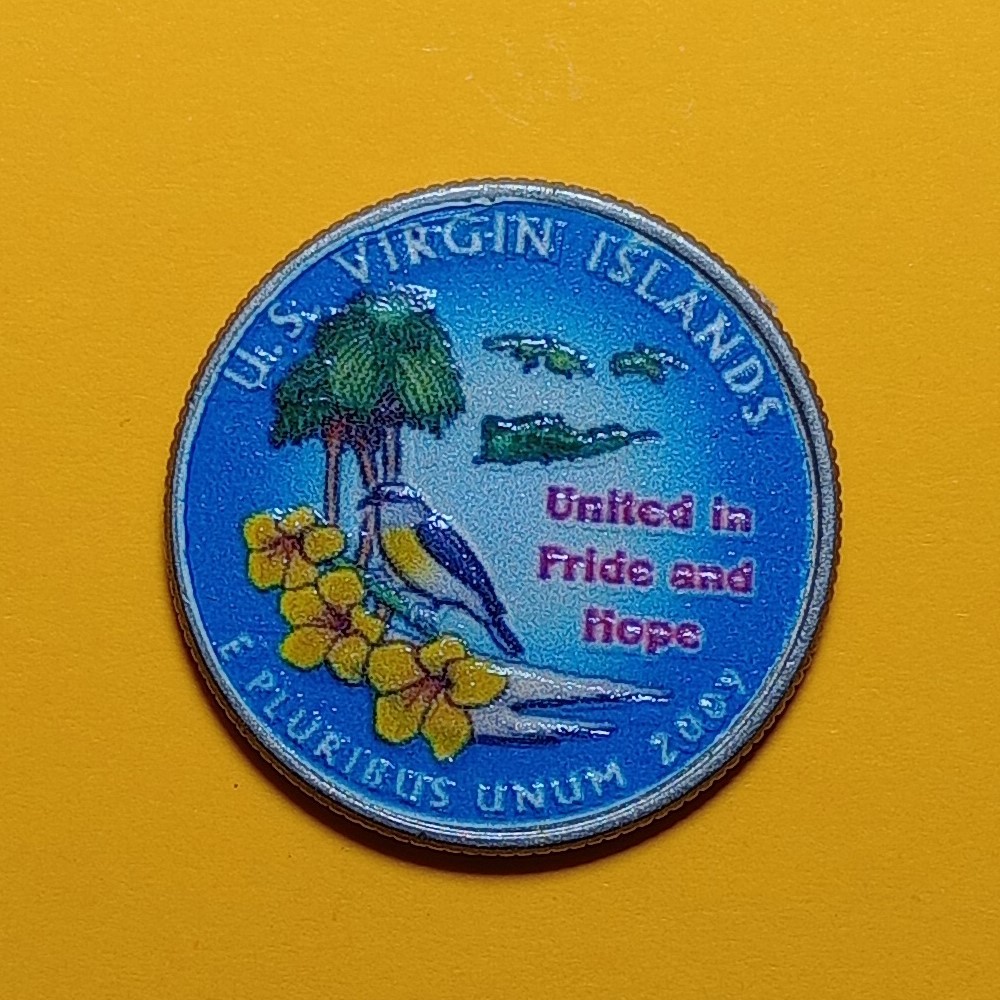 KOIN BERWARNA 25 Cent USA 2009 - Virgin Island