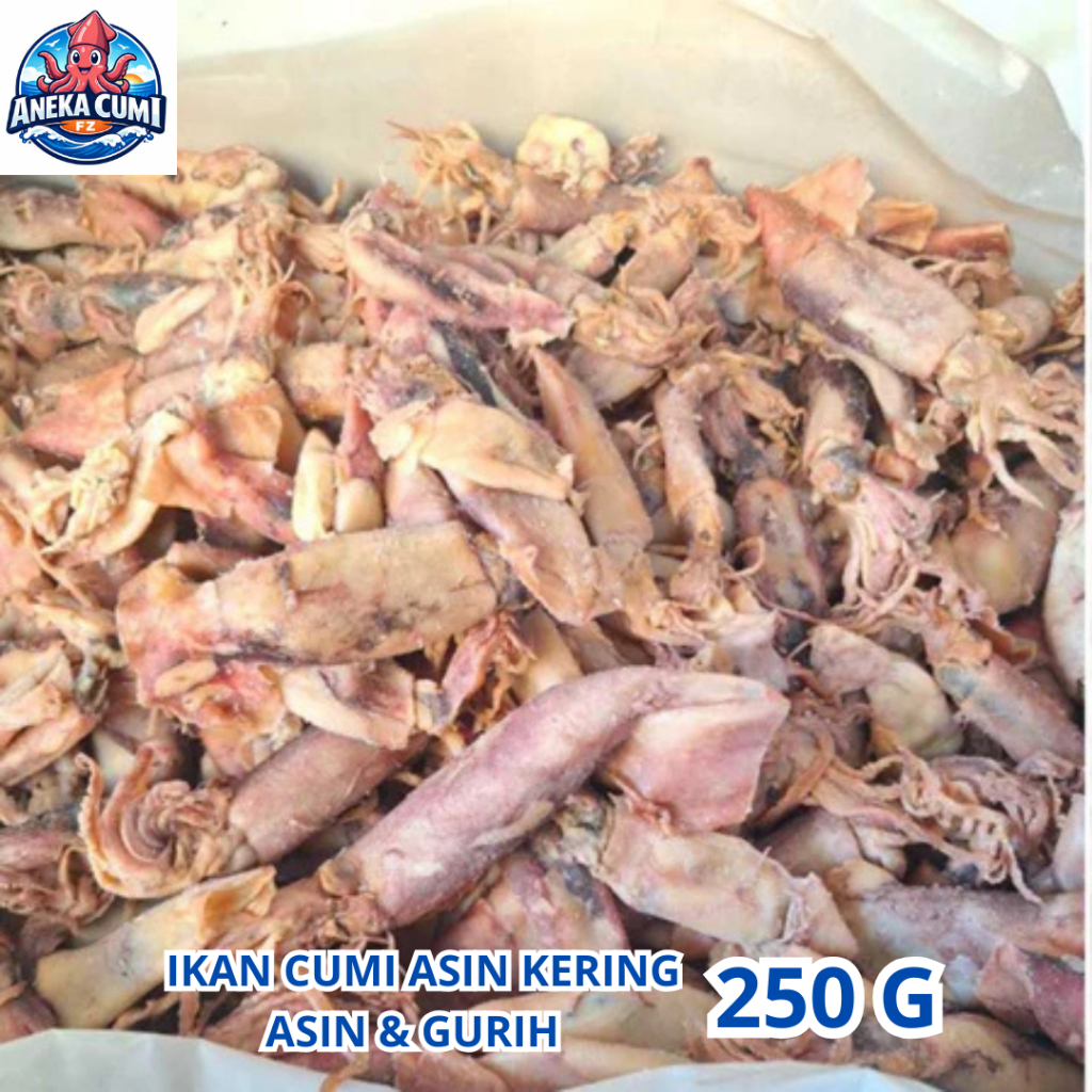 Cumi Asin Kering 250 Gram Murah Ikan Asin Cumi Kering / Khas Rembang Gread A